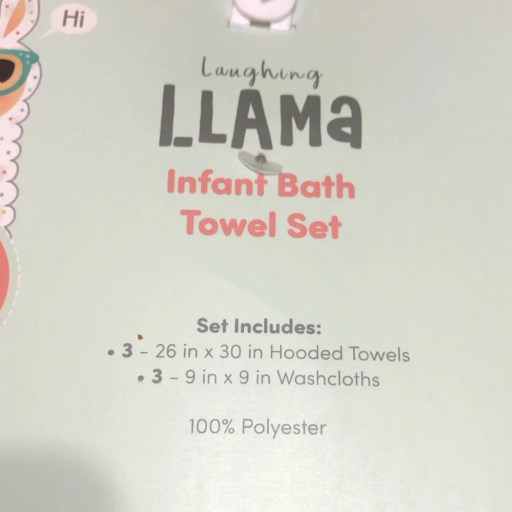 Laughing Llama Infant Bath Towel Set